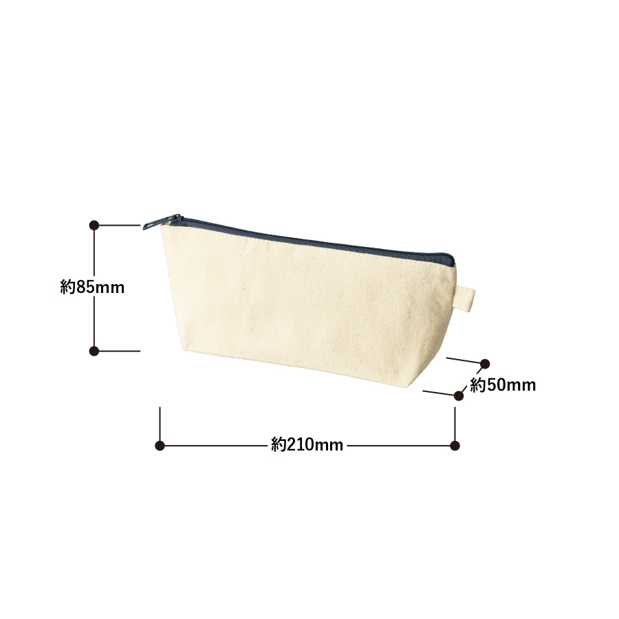 カラーファスナーキャンバスロングポーチ　レッド（TP-0056-002）画像-3