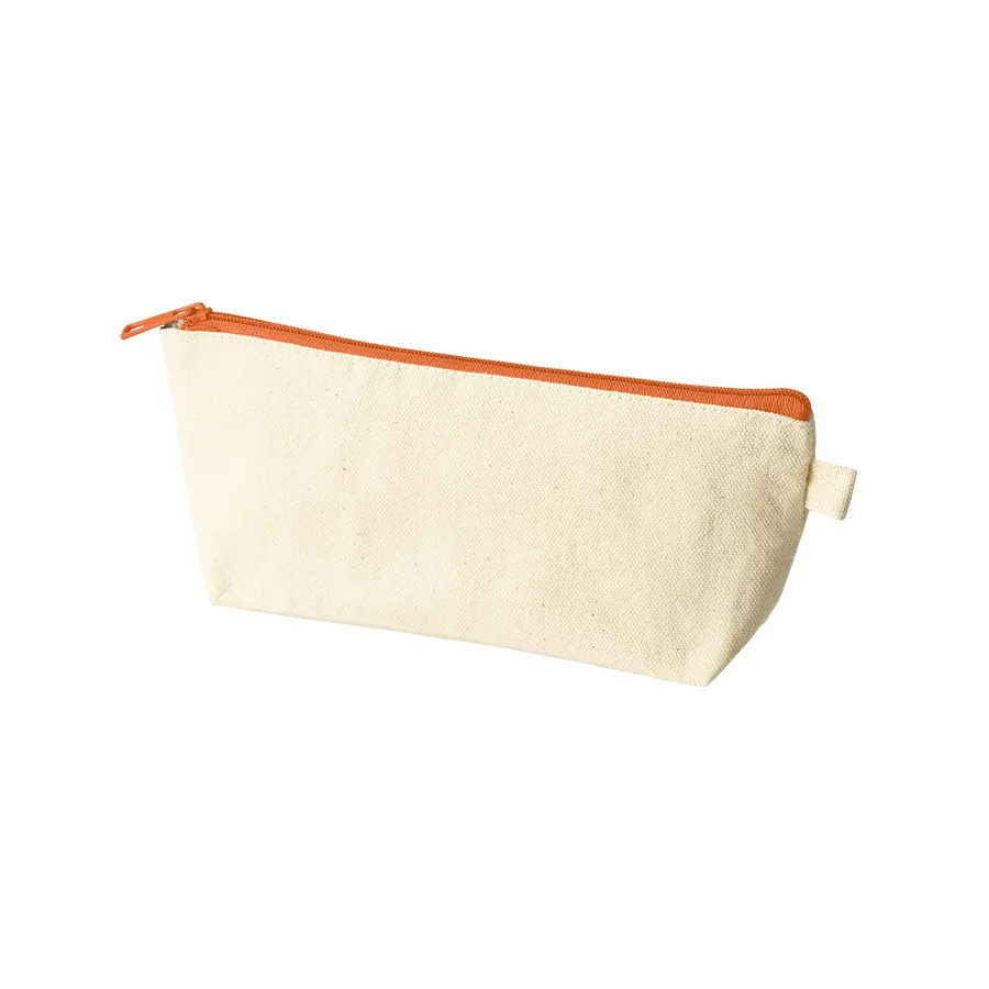 カラーファスナーキャンバスロングポーチ オレンジ