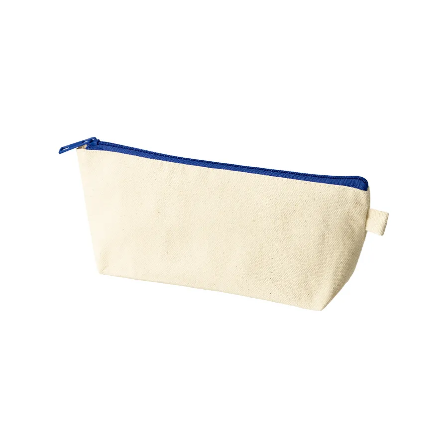 カラーファスナーキャンバスロングポーチ チャコールブラック