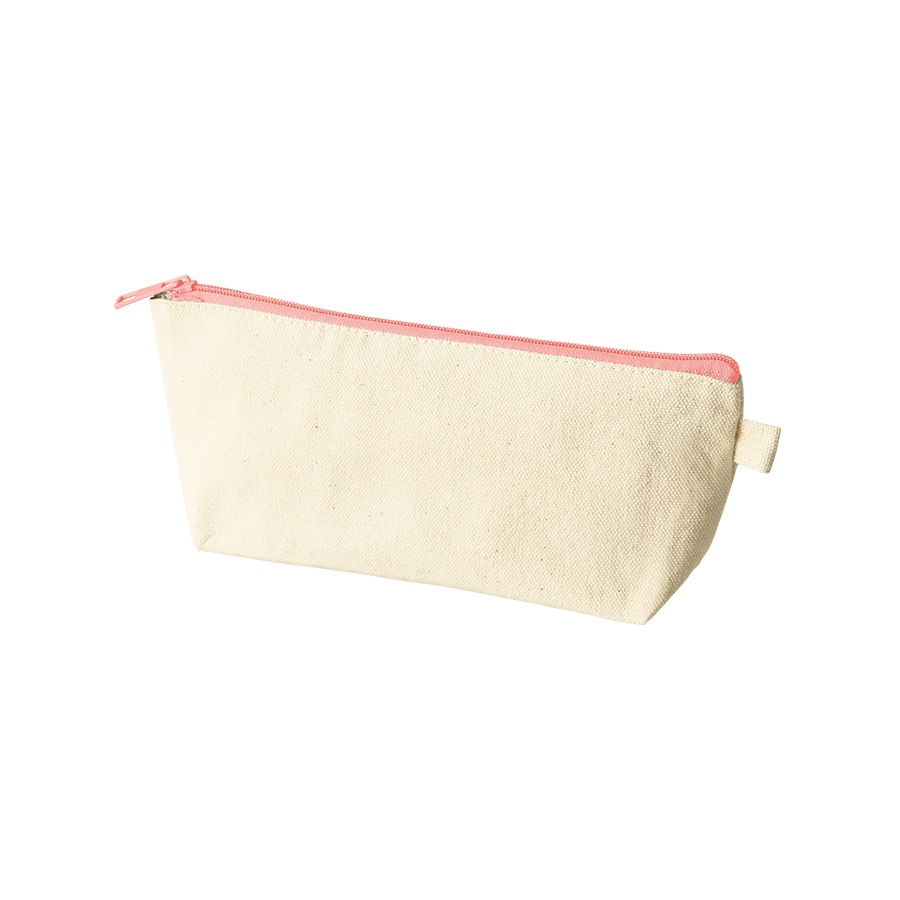 カラーファスナーキャンバスロングポーチ ライトピンク