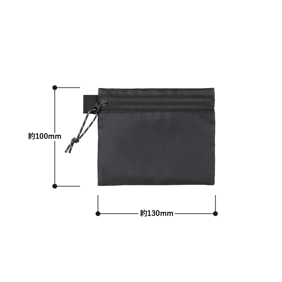 リップストップフラットポーチ(SS)　カーキ（TP-0058-025）画像-2