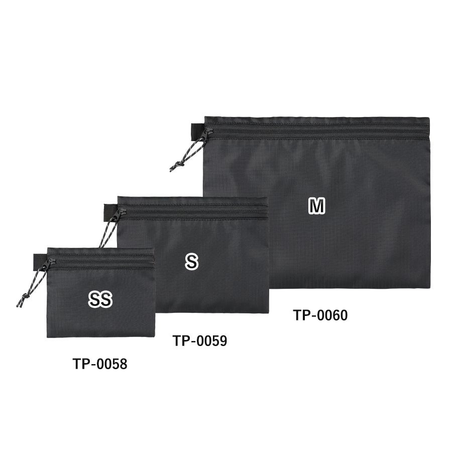 リップストップフラットポーチ(SS)　ホワイト（TP-0058-044）画像-3