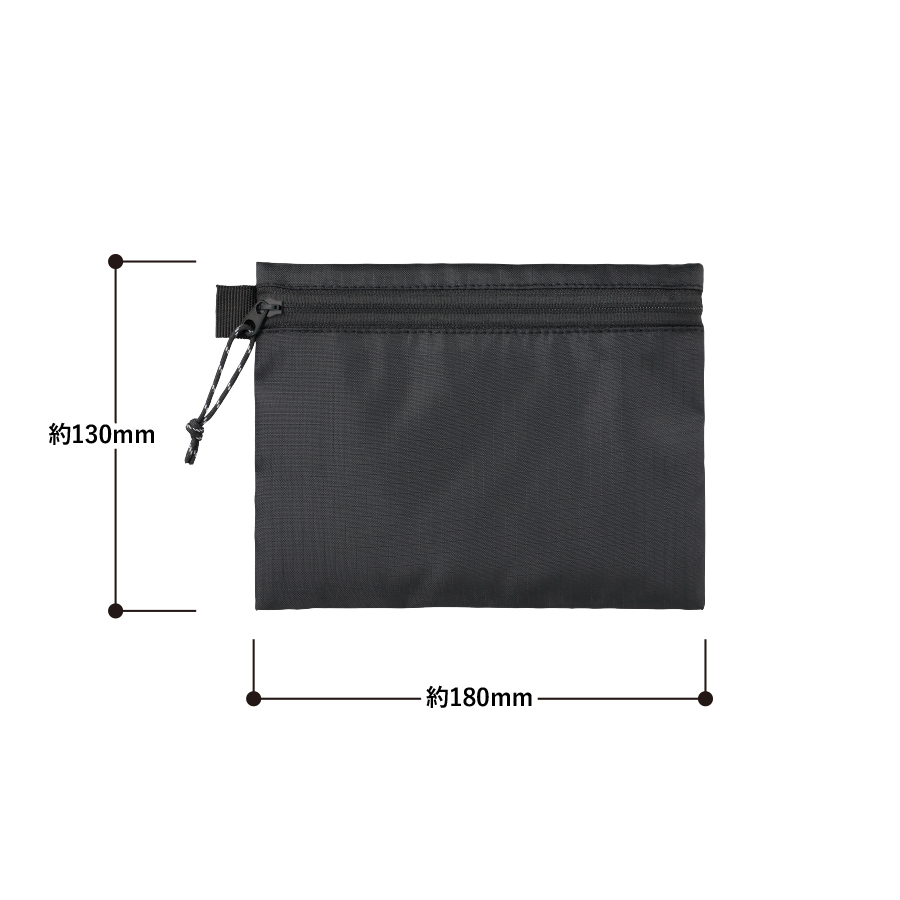 リップストップフラットポーチ(S)　カーキ（TP-0059-025）画像-2