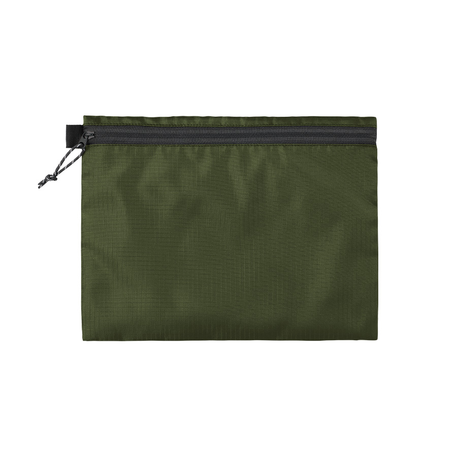 リップストップフラットポーチ(M) カーキ