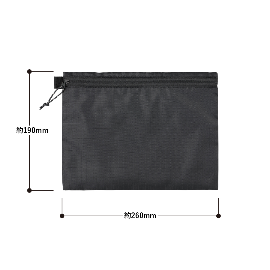 リップストップフラットポーチ(M) カーキ（TP-0060-025）画像-2