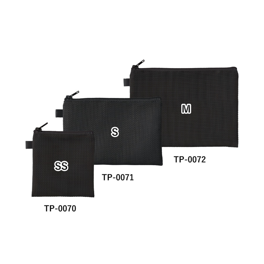 ハードメッシュフラットポーチ(SS) ブラック（TP-0070-009）画像-4