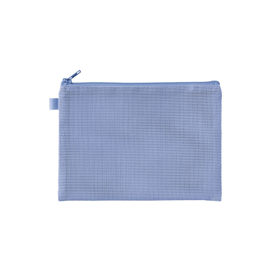 ハードメッシュフラットポーチ(M) スモークブルー