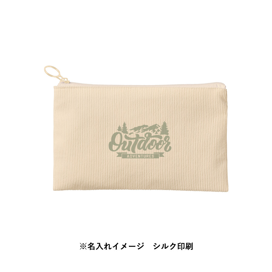 コーデュロイフラットポーチ(S) スモークブルー（TP-0090-034）画像-5