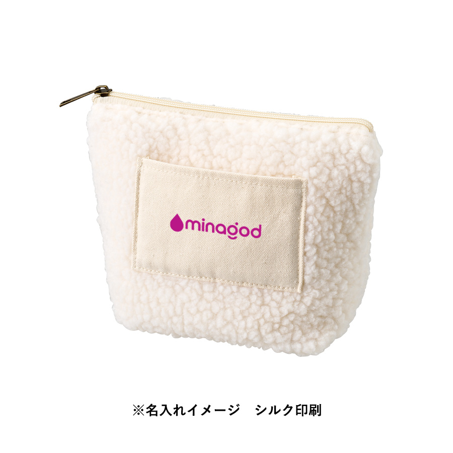 ボア&キャンバスポケットデイリーポーチ アイボリー（TP-0100-050）画像-7