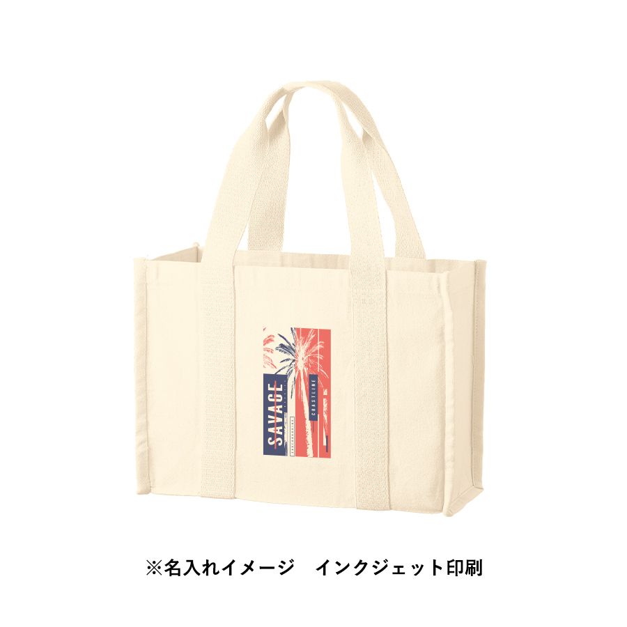 オーガニックコットンキャンバススクエアライントート　ナチュラル（TR-1303-008）画像-5