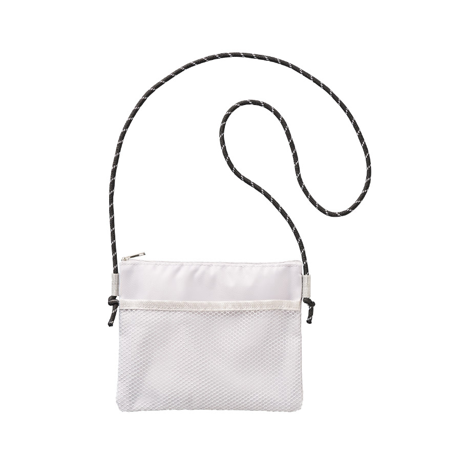 メッシュポケットサコッシュ グレー