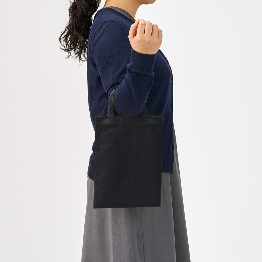 ライトキャンバスフラットバッグ(S)　ブラック（TR-1408-009）画像-2