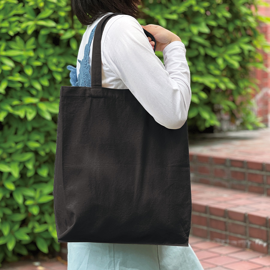 ライトキャンバス横マチトート　ブラック（TR-1415-009）画像-2