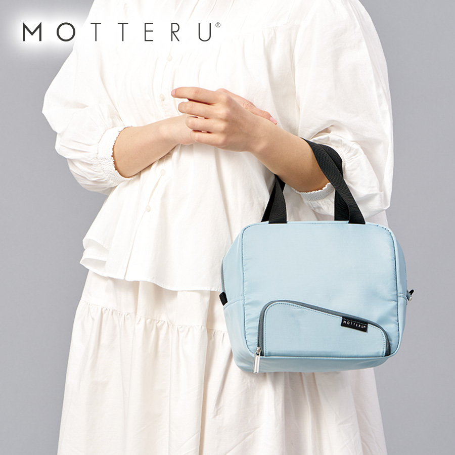 スマホが立てられるクーラーランチバッグ ライトブルー(TR-1418-034)画像-3