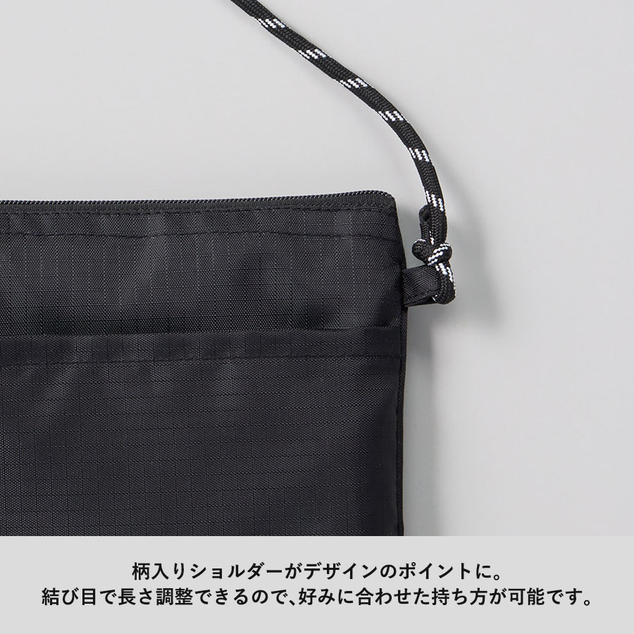 リップストップポケットサコッシュ　ブラック（TR-1425-009）画像-6