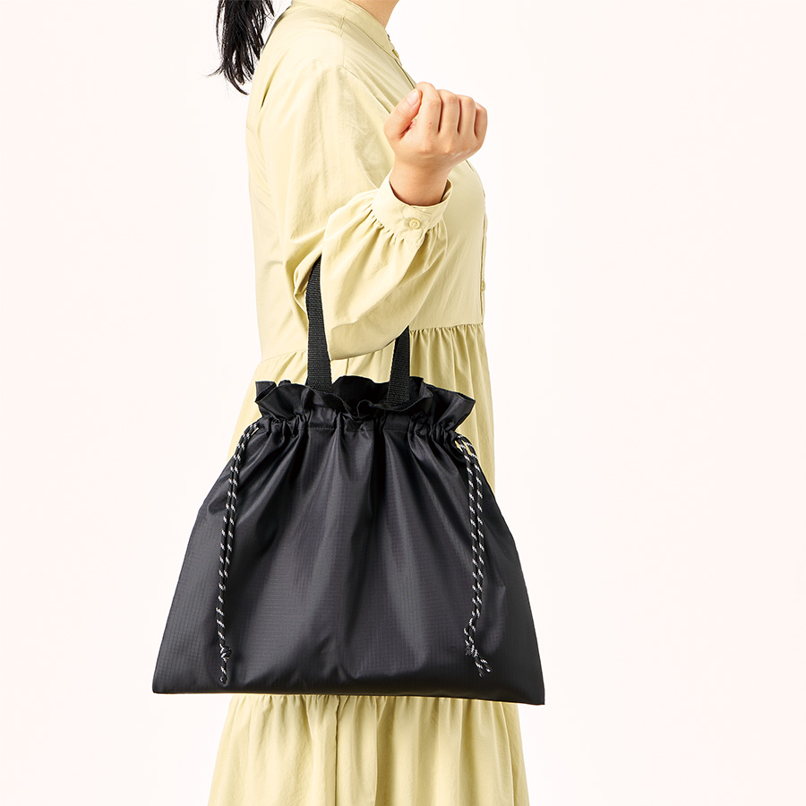 リップストップ巾着バッグ　カーキ（TR-1426-025）画像-2