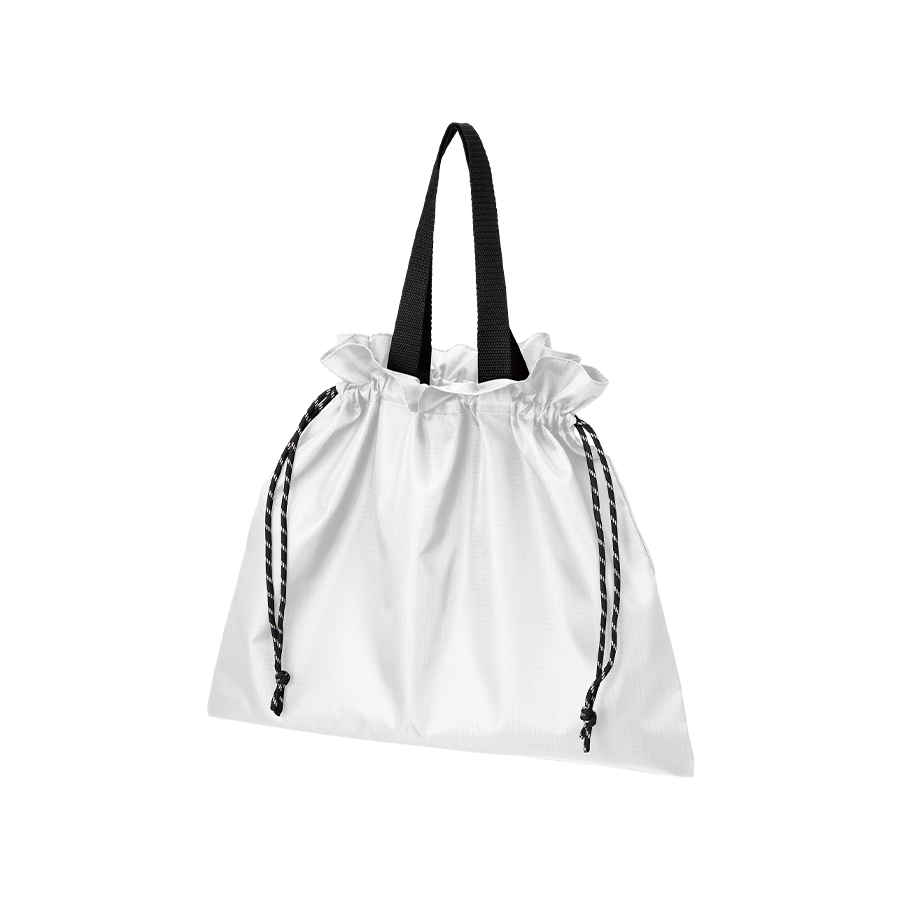 リップストップ巾着バッグ ホワイト