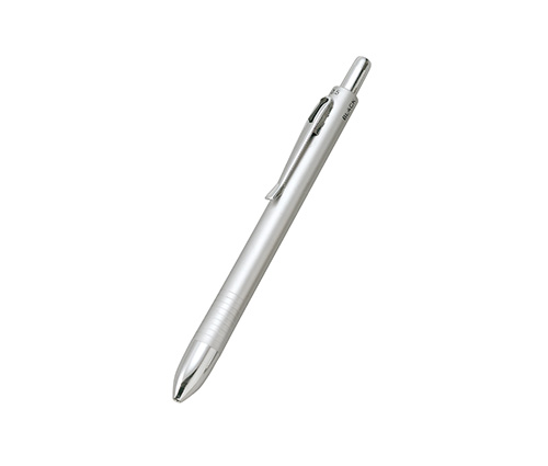 メタリック4アクションペン(ケース付) ライトシルバー（TS-0160-005）画像-1
