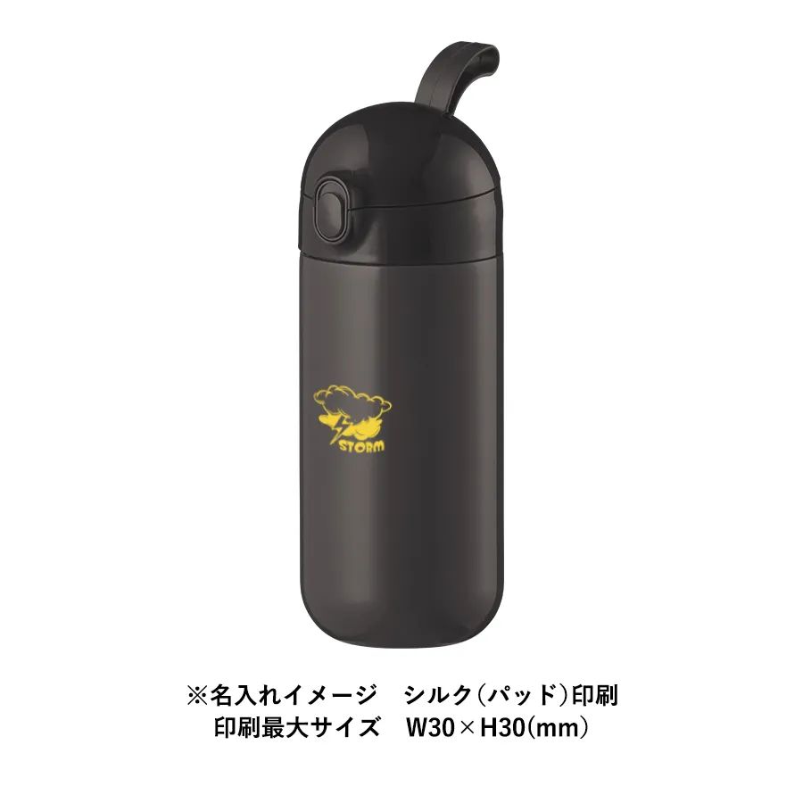 Maluttoワンタッチサーモステンレスボトル420ml チャコールブラック（TS-1842-009）画像-4