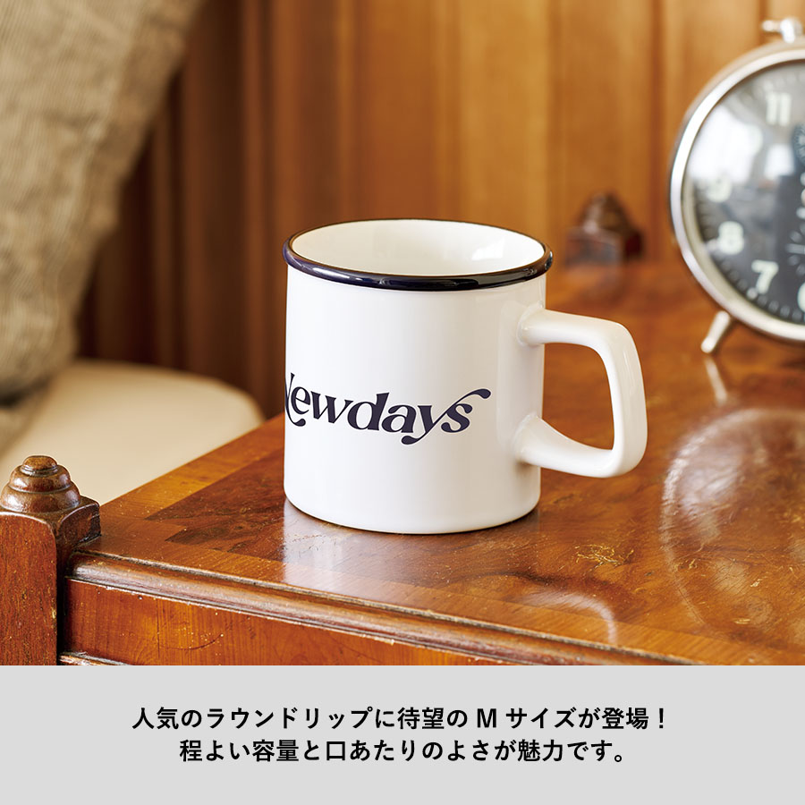 陶器マグストレート ラウンドリップ(M) ホワイト×ネイビー(TS-1937-049)画像-4