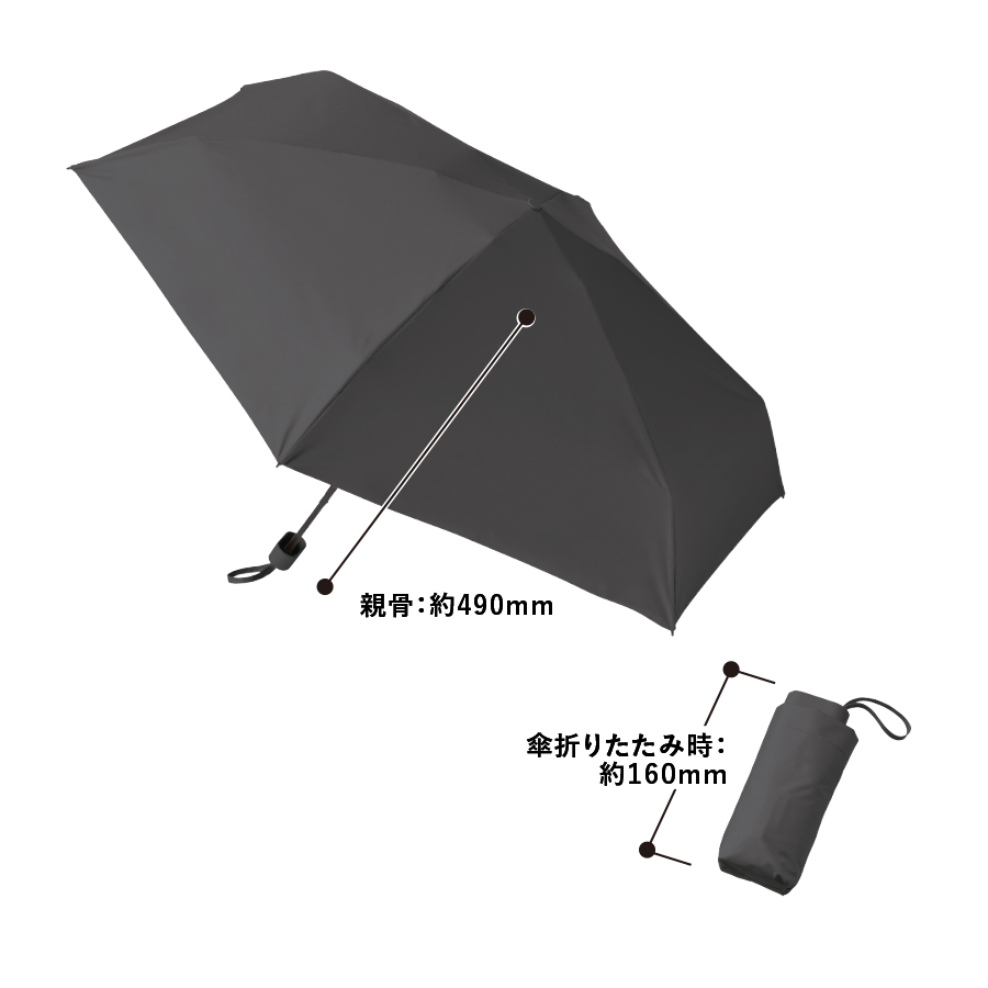 5段遮光コンパクト折りたたみ傘　ライトピンク（TU-0003-030）画像-5