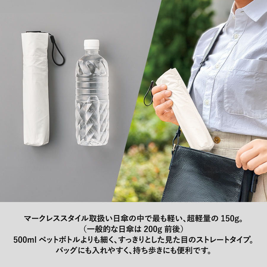 超軽量スリム遮光折りたたみ傘　ネイビー（TU-0004-006）画像-5