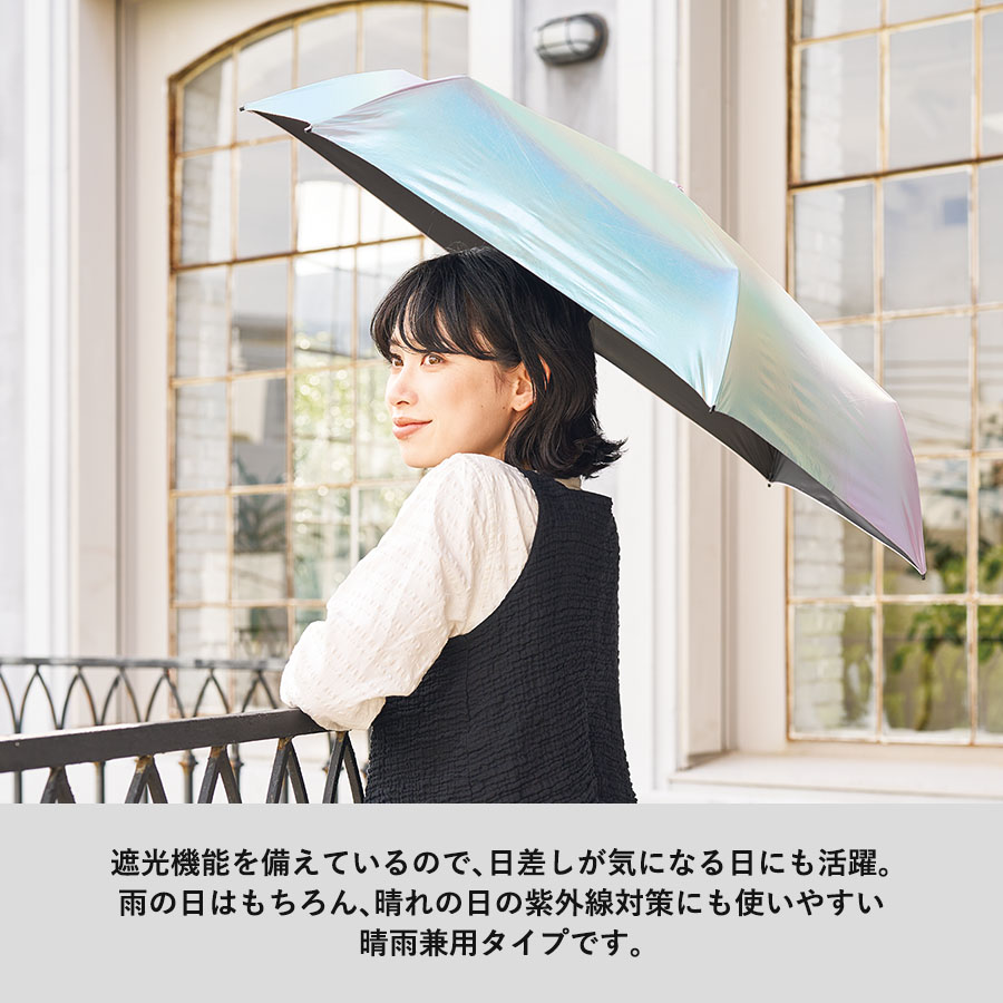 オーロラ遮光折りたたみ傘 オーロラブルー(TU-0031-034)画像-6
