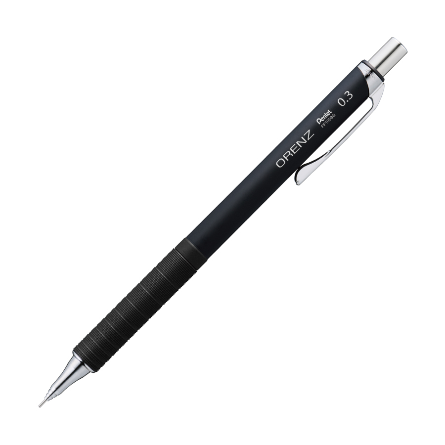 シャープペンシル オレンズ メタルグリップ ORENZ METAL GRIP 0.3mm ブラック軸